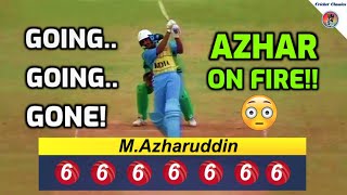 Azharuddin Amazing Huge Sixes with a Light Bat | Just a Flick of the Wrists, Perfectly Timed Shots!!