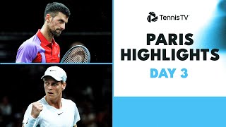 Djokovic Takes On Etcheverry; Sinner, Medvedev & More Feature | Paris 2023 Highlights Day 3
