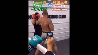 【UFC王者ペレイラ vs 韓国王者】Alex Pereira Boxing Sparring with Korean Champ