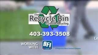 2013 the Recycle Bin  serves curbside in Lethbridge AB