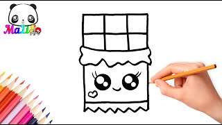 Как нарисовать милую ШОКОЛАДКУ с глазками | Простые рисунки | How to draw a cute chocolate