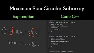 918. Maximum Sum Circular Subarray | LeetCode | Simple Explanation