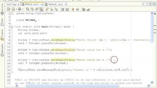 JAVA - Lesson 12 - using methods Part 1