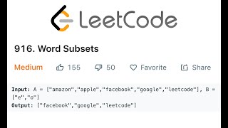 LeetCode Word Subsets Solution Explained - Java