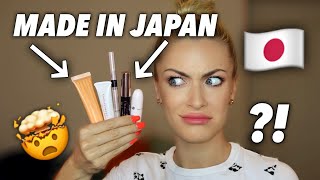 TRYING A FULL FACE OF JAPANESE DRUGSTORE MAKEUP !!! 🤯😱🤯 *SHOCKED* | Full Face of First Impressions !