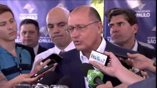 Governador Geraldo Alckmin diz que governo tem trabalhado para evitar desperdício de água tratada