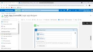 logic apps text analysis cosmodb