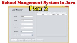 School Management System Step by Step in Java Part 2