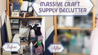 MASSIVE Craft Supplies Declutter \u0026 Destash | Major Reorganization