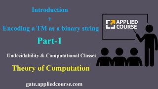 Introduction + Encoding a TM as a binary string | Undecidability \u0026 Computational Classes | Part-1