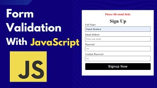 JavaScript Form Validation Tutorial | Form Validation using JavaScript
