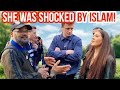 She was shocked at Islam! Hashim Vs Curious Couple | Speakers Corner | Hyde Park