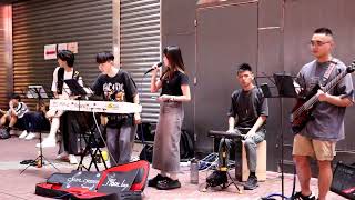 Busking旺角銀行中心E2出口@娛樂人生~給我一個理由忘記~Saving All My Love for You~傾城~情人~帶我走-Cover By Cyan|20240915