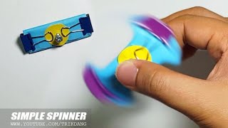 DIY - FIDGET SPINNER - How to make a simple Paper Fidget Spinner WITHOUT BEARINGS | 2 Arm Spinner