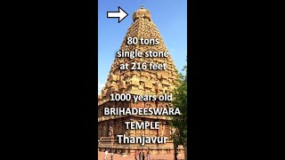 BRIHADEESWARA TEMPLE, Thanjavur | Tamilnadu | UNESCO World Heritage Site | 80 tons single stone top