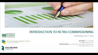 Intro to Retro Commissioning