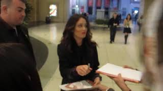 Robin Tunney of The Mentalist greets fans in Hollywood, California