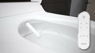 Functionalitate Vas WC suspendat Geberit AquaClean Tuma Comfort, functie bideu electric