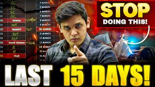 CLASS 10th - Last 15 Days Masterplan🔥| Score 95% in Board Exams| Prashant Kirad