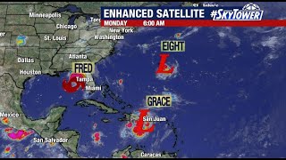 Monday morning tropical weather forecast: Fred, Grace, and TD Eight