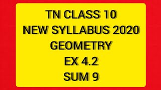 TN Samacheer 10 Maths New Syllabus Geometry Ex 4.2 Sum 9