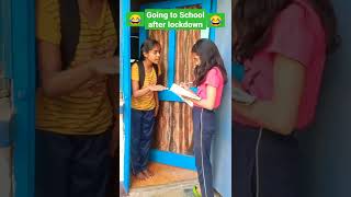 Students going to school after lockdown|| Funny video 🤣🤣🤣🤣😂 #comedy #funnyvideo #lockdown #pushpa