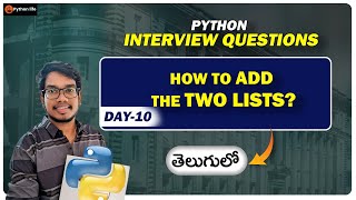 How to add the two lists | Python Interview Questions