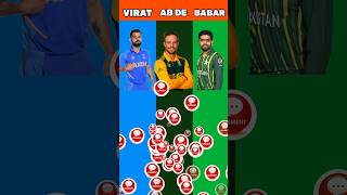 virat kohli vs ab de Villiers vs babar azam comparison 👀 #viratkohli #abd #babar #shorts #facts #ipl