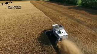 Harvesting Oats in Nebraska --- Incredible Drone Footage