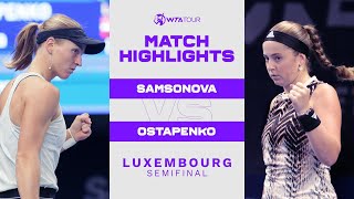 Liudmila Samsonova vs. Jelena Ostapenko | 2021 Luxembourg Semifinal | WTA Match Highlights