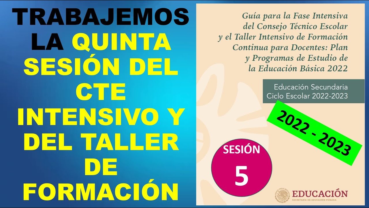 Soy Docente: TRABAJEMOS LA QUINTA SESIÓN DEL CTE INTENSIVO Y DEL TALLER ...