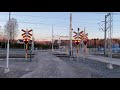 plattformsbommar och järnvägsövergång i lindholmen swedish level crossings