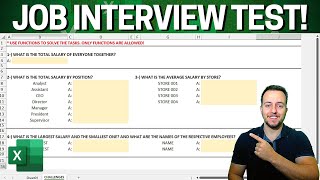 Solving an Excel Test for a Job interview Step by Step | File to Download