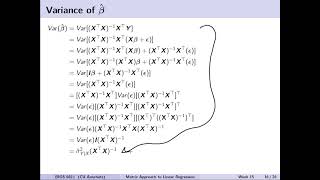 Linear Regression with Matrices