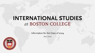 International Studies Program info for Class of 2024