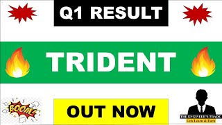 Trident Q1 Results 2024 | Trident result today | trident Q1 Results, trident share latest news today