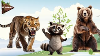 Sounds Of Familiar Animals: Tiger, Bear, Raccoon