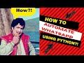 Automate Sending WhatsApp message using Python in 3 steps :)