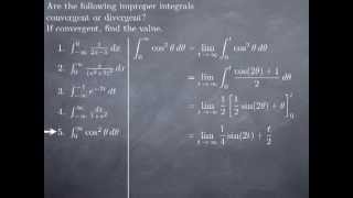M7-2: improper integrals of type I (part II)
