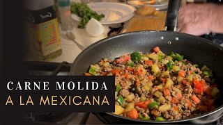 🍅Carne molida a la mexicana. $120 pesos de un Platillo rápido y delicioso para 5 ó 6 personas