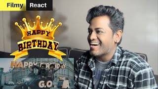 REACTION - The GOAT Bday Shots | Thalapathy Vijay | Venkat Prabhu | Yuvan | Filmy React