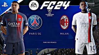 EA FC24 - PSG vs AC Milan | PS5™ Gameplay | UEFA Champions League #eafc24 #psg #acmilan #ucl #mbappe