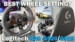 Forza Motorsport BEST WHEEL SETTINGS for Logitech G29 / G920 / G923
