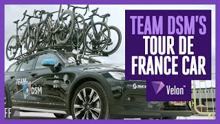 Close-up look at Team DSM's Tour de France 2022 car