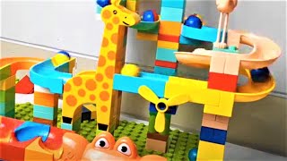 Satisfying Building Block Coaster Marbles Run Race ASMR -  Best marble run NEW asmr 2024