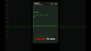 C language | Addition, Subtraction, Multiplication, Division #coding #c #btech #cse @Eralogy