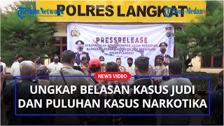 Januari-Agustus 2022, Polres Langkat Ungkap 13 Kasus Judi, Sita 12 Kg Ganja dan 1,4 Kg Sabu