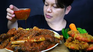 MUKBANG KAKI KAMBING BALADO dengan UDANG GORENG CRISPY || MUKBANG MAKAN PEDAS