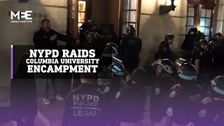 Mass arrests at Columbia University as NYPD raids pro-Palestinian encampment