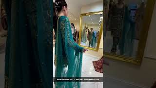 @SakshiSindhi  Designer Green furshy Garara Indian pakistani àlook